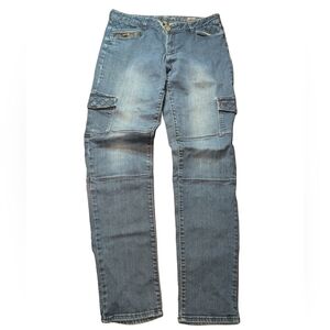 Eddie Bauer Dark Blue Denim Slim Jeans with Contrast Stitching